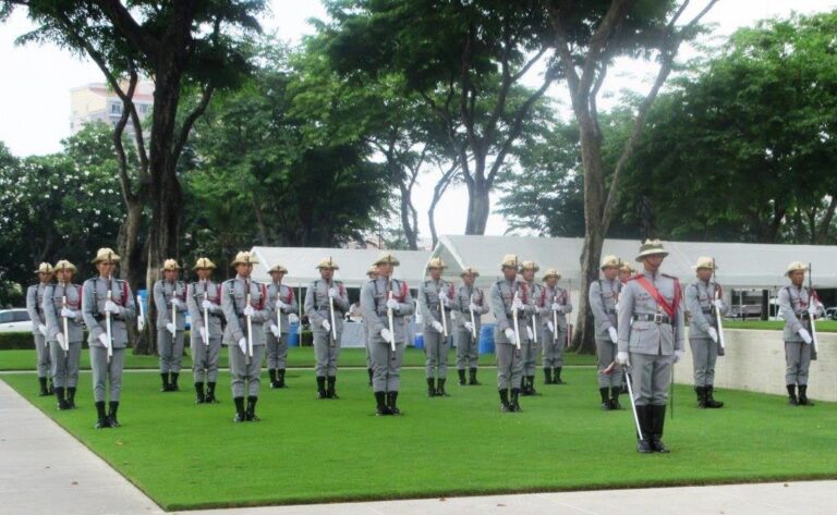 A Philippine Honor Guard participates in the 2016 Memorial Day Ceremony at Manila American Cemetery.