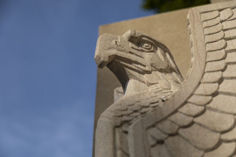 The monument of golden-yellow limestone