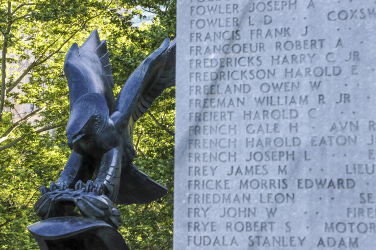 The East Cost Memorial is located in Battery Park