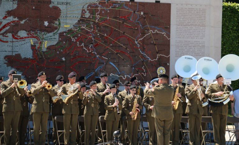 Members of the Luxembourg Army Band participated in the 2017 Memorial Day Ceremony at Luxembourg American Cemetery. Image courtesy of U.S. Embassy Luxembourg.