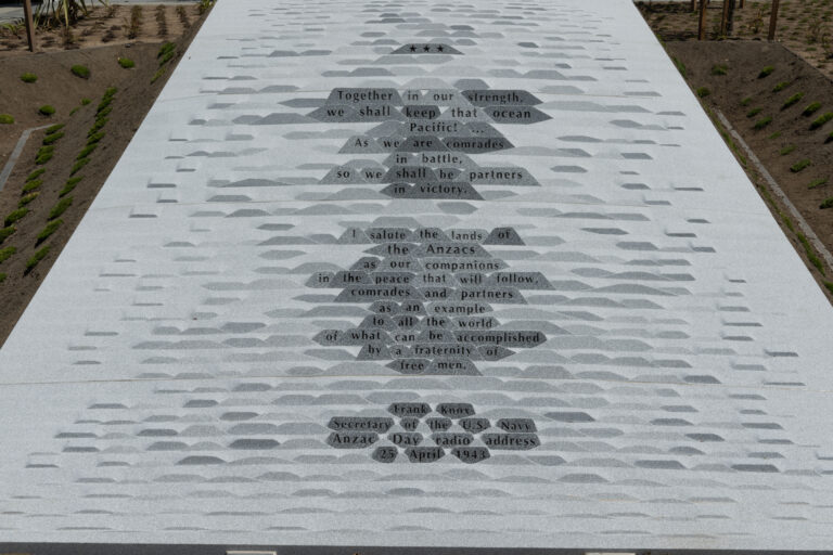 The New Zealand Memorial commemorates the Allied defense of the nation during World War II as well as the enduring bonds forged between the United States and New Zealand during the war.