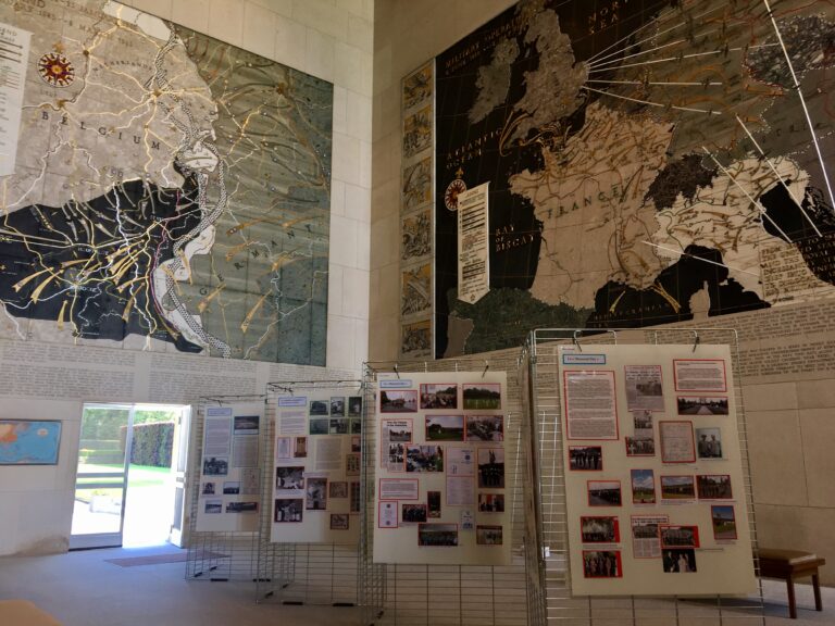 Historic photos are on display in the chapel at Ardennes American Cemetery as part of a special Memorial Day exhibit.