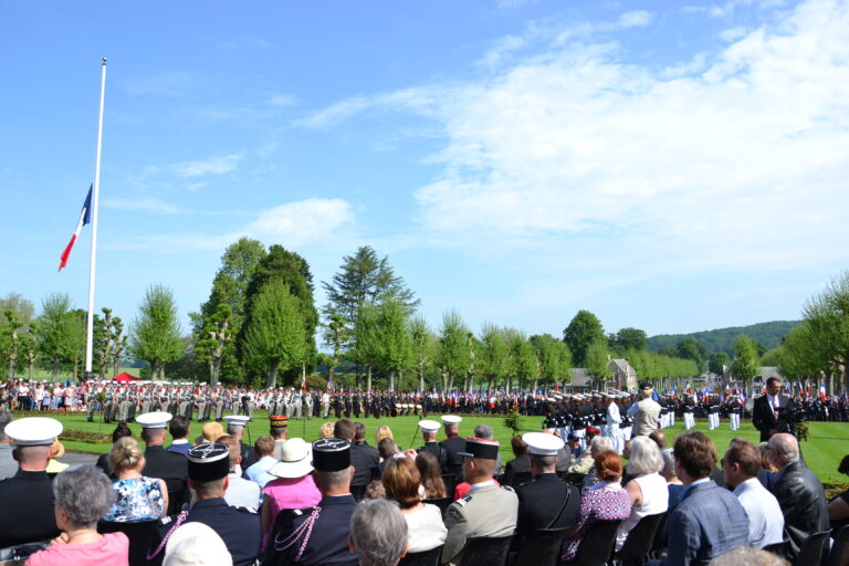 A large crowd gathered at Aisne-Marne American Cemetery for the 2017 Memorial Day Ceremony. Image courtesy of Jennifer Lesaque.