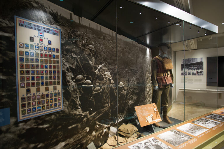 The Chateau-Thierry American Monument Visitor Center features exhibits that explain help explain America's role in World War I.