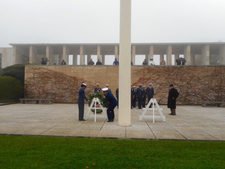 Fifteen personnel from the U.S. Coast Guard gathered at Henri-Chapelle American Cemetery in Belgium on Veterans Day for a wreath-laying ceremony to honor all those that have served our country.