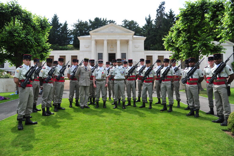 A French Army Honor Platoon participated in the 2017 Memorial Day Ceremony at Suresnes American Cemetery. Image courtesy of Eric Bernard.