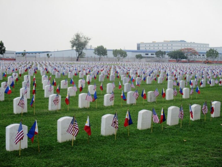 An American and Filipino flag were placed at the base of every headstone as part of the 2016 Memorial Day Ceremony at Clark Veterans Cemetery.