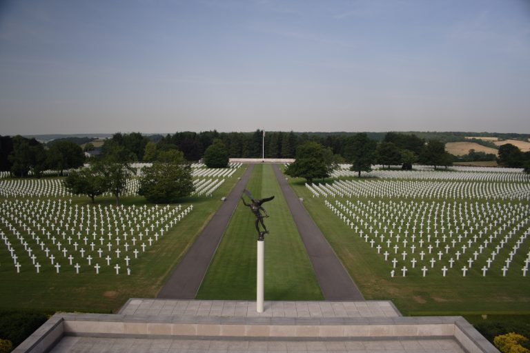 Picture of the view from the memorial at Henri-Chapelle American Cemetery. Credit: American Battle Monuments Commission/ Robert Uth