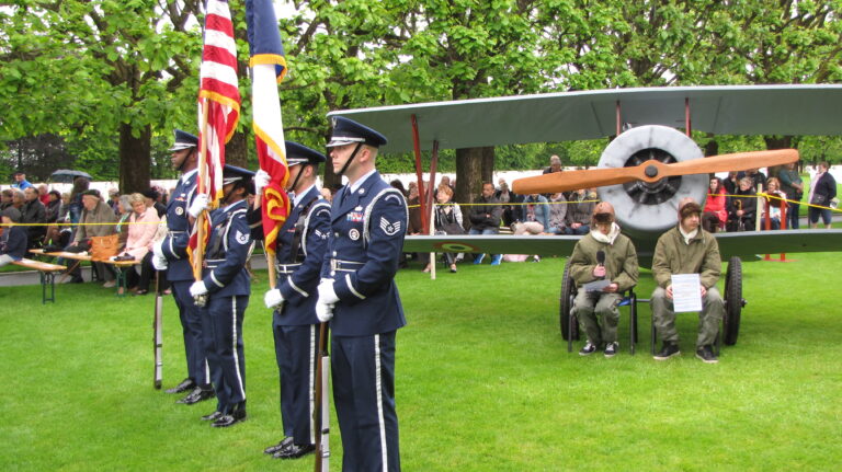 A U.S. Honor Guard participates in the 2016 Memorial Day Ceremony at St. Mihiel American Cemetery.