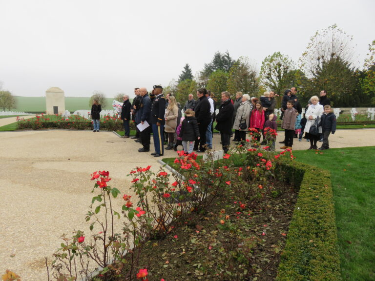 A group of local citizens came to Somme American Cemetery to attend the 2015 Veterans Day/Armistice Day Ceremony.