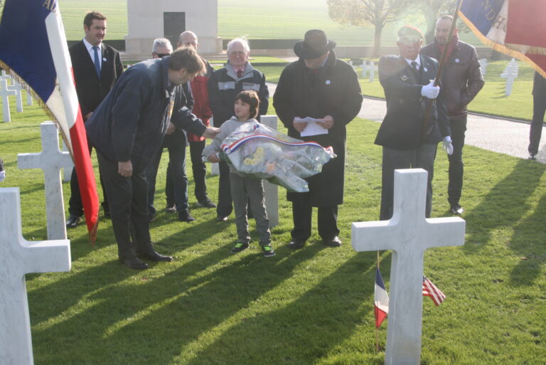 Local citizens gathered at Somme American Cemetery for the 2016 Veterans Day Ceremony