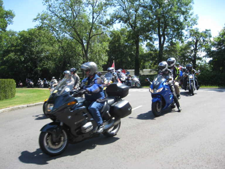 More than 500 bikers converged on Cambridge American Cemetery as part of the annual Allied Memorial Remembrance Ride.