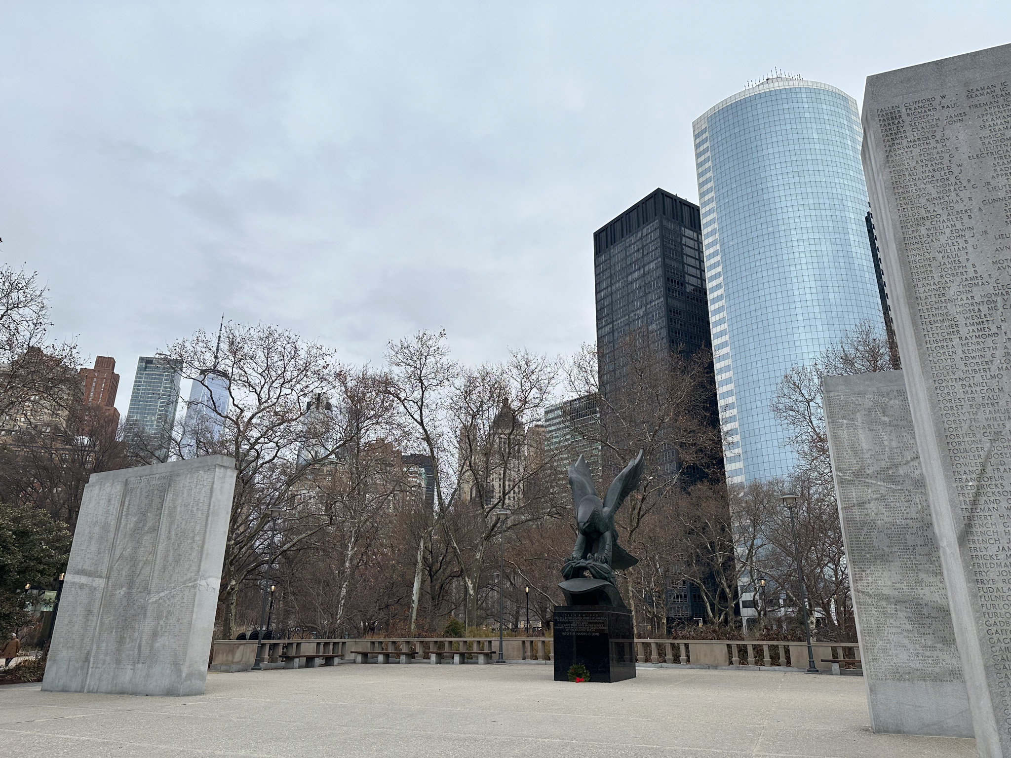Picture of the East Coast Memorial at The Battery in New York City. Credit: American Battle Monuments Commission. 