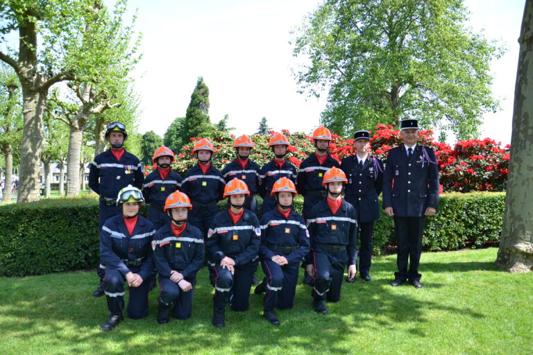 Members of the Jeunes Pompiers participated in the 2017 Memorial Day Ceremony at Aisne-Marne American Cemetery. Image courtesy of Jennifer Lesaque.