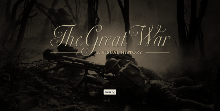 World War I Timeline Experience "The Great War: A Visual Experience"