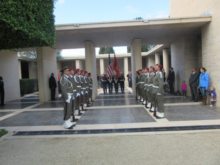 Members of the Tunisian and American military participated in the 2016 Veterans Day Ceremony at North Africa American Cemetery.