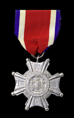 The Conspicuous Service Cross medal. Smithsonian Institution.
