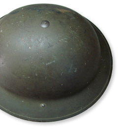 Top view of a helmet