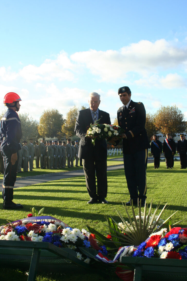 Manila American Cemetery Superintendent Larry Adkison laid a floral wreath during the 2016 Memorial Day Ceremony at Clark Veterans Cemetery.