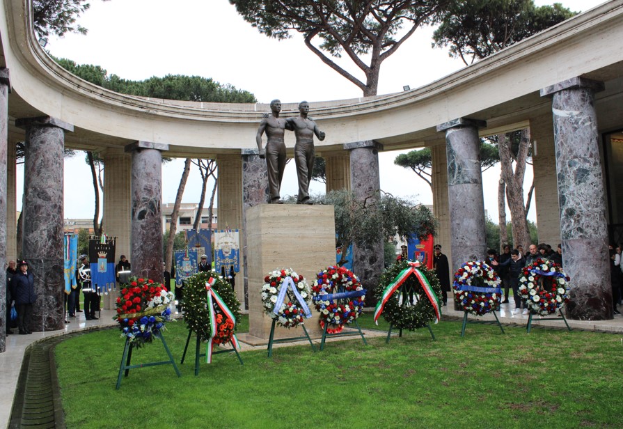 Wreaths at Sicily-Rome American Cemetery ceremony on Jan. 22, 2025. Credits: American Battle Monuments Commission.