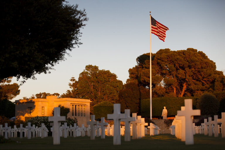 Headstones at North Africa American Cemetery in Tunisia. Photo Credit: Warrick Page/American Battle Monuments Commission.