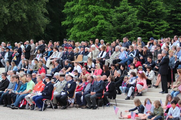 Hundreds of people gathered at Epinal American Cemetery for the 2016 Memorial Day Ceremony to honor the more than 5